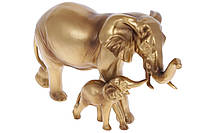 Декоративная статуэтка ,,Слоны,, 17*12.5*29см, цвет - бронзовый, материал - полистоун (450-910)