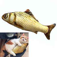 Мягкая игрушка рыба Карп 40см для кошек кота с кошачьей мятой