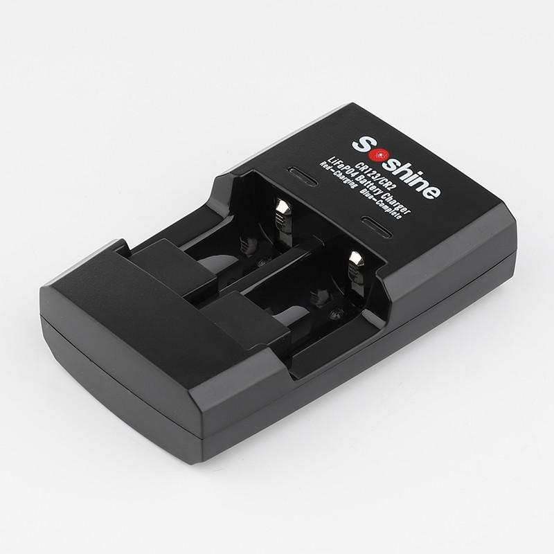 Зарядний пристрій Soshine S5 (Fe), LiFePO4, USB Type-C, LED, 2 канали, Box, Black