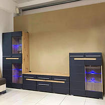 Тумба під телевізор Б'янко 500х1500х400мм дуб артезіан + графіт Світ Меблів, фото 4