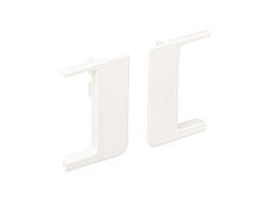 Заглушка відкрита до L-образним профілем Gola Volpato Clap'n FIT білий (пара)