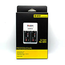 Зарядний пристрій Soshine V1 (Ni), NiMH (8.4/9.6 V) Крона, LED, 2 канали, 220 V, 7.4-9.8 V, White, фото 5