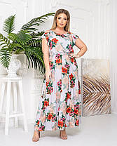 Сукня БАТАЛ в підлогу ошатне в кольорах 04д41299, фото 3