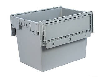 Пластиковий ящик з кришкою 600*400*435, N6442-ALC