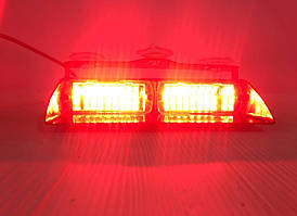 LED Стробоскоп проблисковий на лобове скло червоний.Стробоскоп сигнальний маячок для авто -12V