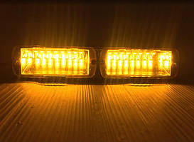 LED Проблисковий стробоскоп на лобове скло, жовтогарячий.LED сигнальний маячок для авто -12V