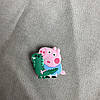 Джибітси прикраси для взуття кроксів сабо JIBBITZ Peppa pig Pig George Свинка Пеппа Порося Джордж № 124, фото 3