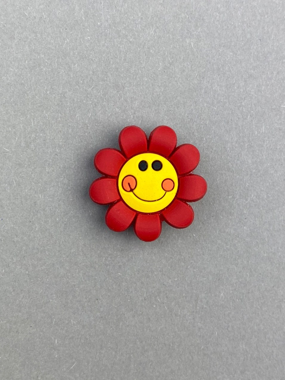 Джибітси прикраси для взуття кроксів сабо JIBBITZ Red flower Червоний квіточку № 67, фото 1