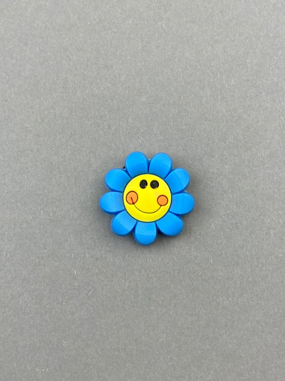 Джибітси прикраси для взуття кроксів сабо JIBBITZ Blue flower Блакитна квіточка № 68