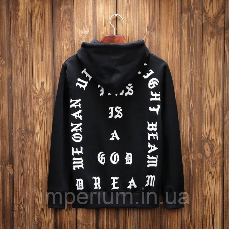 Худі I feel like pablo white logo | чорна толстовка
