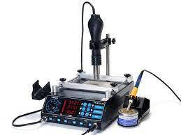 ІЧ-передавач плат з феном і паяльником YIHUA 853AAA (Розмір нагрівача 120 x 120 мм, фен із тримачем)