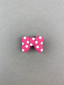 Джибітси прикраси для взуття кроксів сабо JIBBITZ Mickey Mouse bow pink Міккі Маус рожевий бант № 43