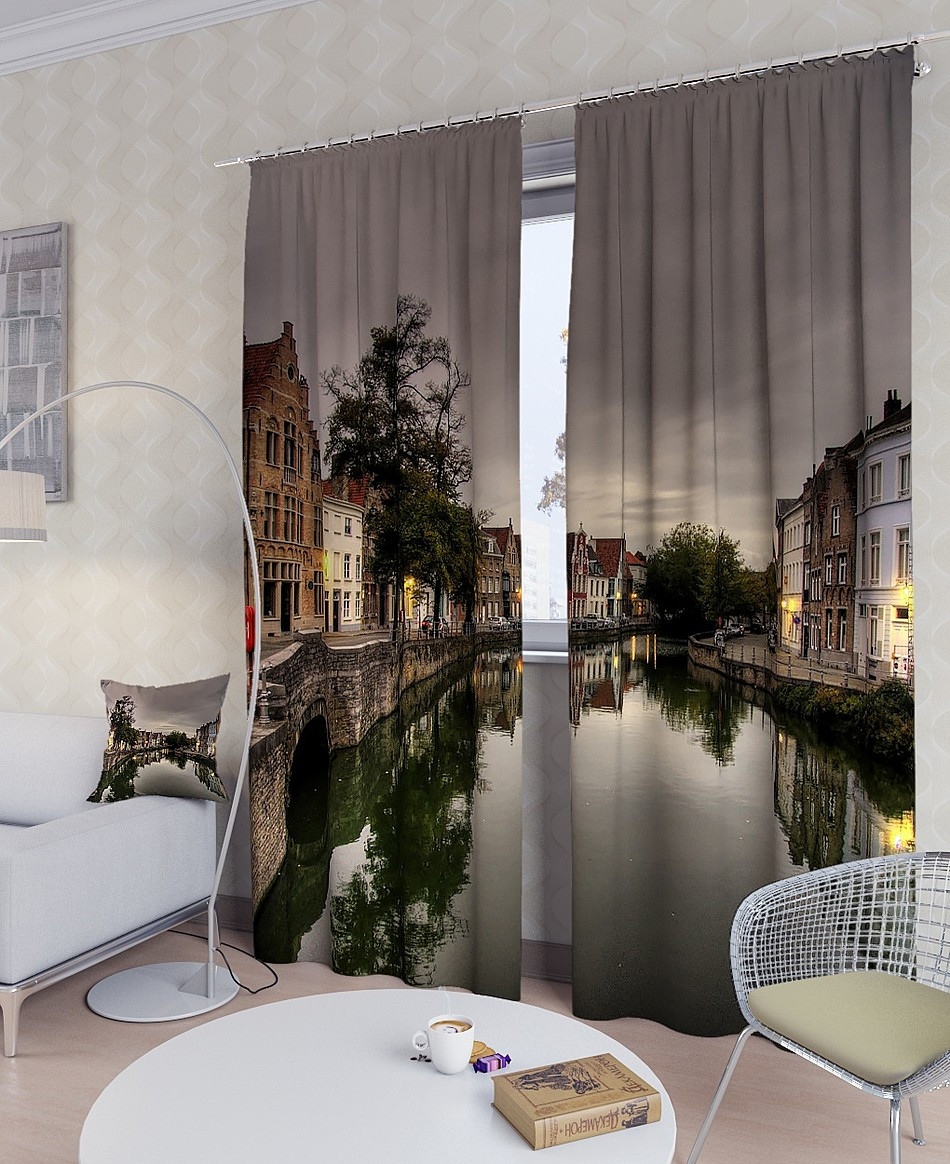 Фотоштори вечірнє місто на річці, фото 1