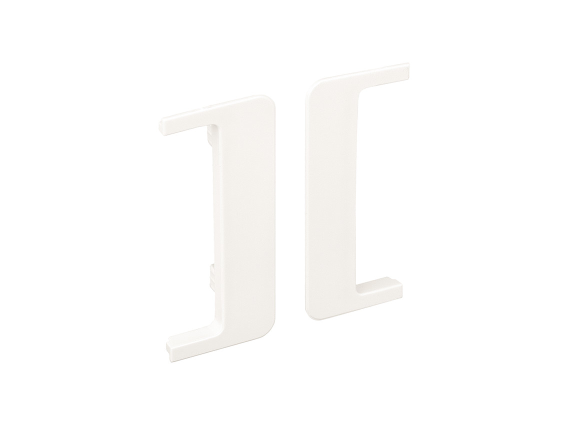 Заглушка открытая к С-образному профилю Gola Volpato Clap`n`FIT белый (пара), фото 1