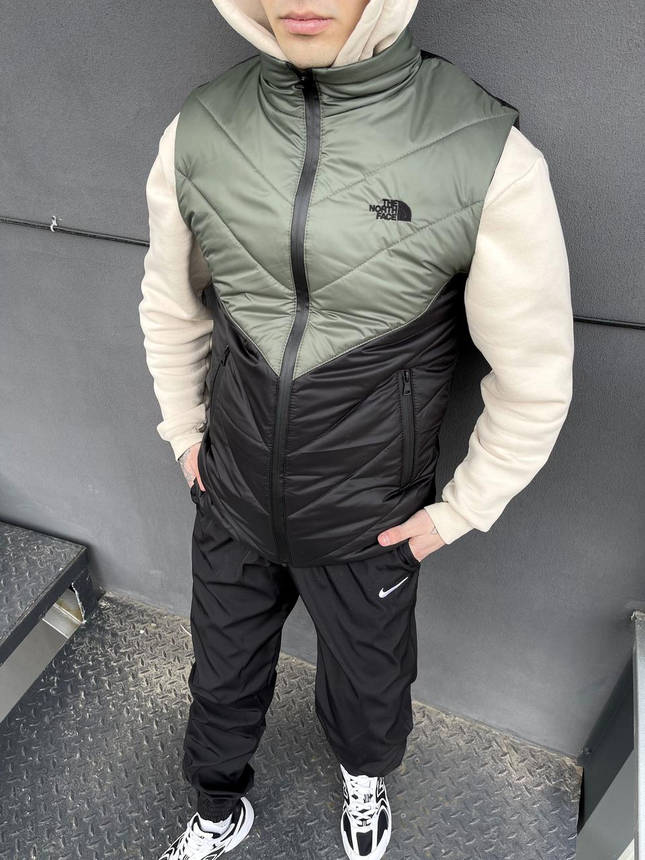 Жилетка чоловіча осіння весняна 'Clip' TNF хакі - чорна безрукавка the north face тнф, фото 2