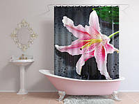 Шторы для ванной мокрый цветок 140 х 200 см