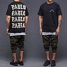 Чорна футболка logo I feel like pablo, фото 3