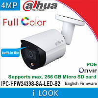 IP камера Dahua IPC-HFW2439SP-SA-LED-S2 - Full Color з мікрофоном