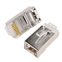 Конектор 100шт RJ45 8P8C Cat5e Cat6 екранований