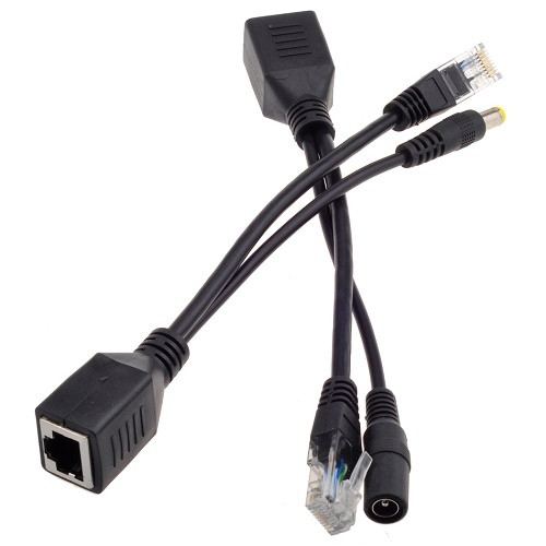 Сплітер PoE для CCTV камер, 2шт, Ethernet 5.5x2.1мм