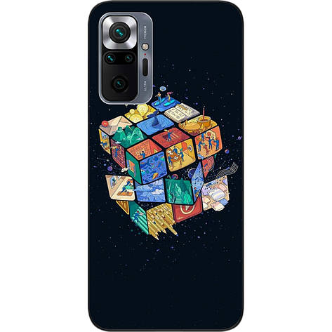 Оригінальний бампер для Xiaomi Redmi Note 10 Pro з картинкою Кубик, фото 1