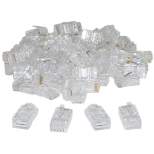 Конектор 100шт RJ45 8P8C Cat5, Cat5e, Cat6 RJ-45