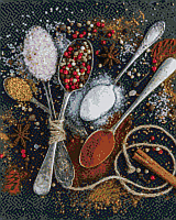Набір алмазної мозаїки Спеції натюрморт для кухні 50/40 см на підрамнику