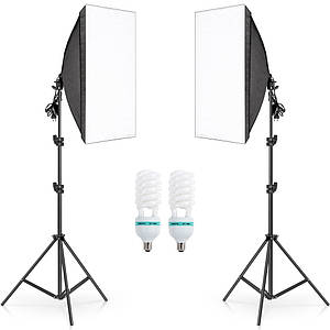 Набір постійного світла Prolighting 50х70см + Стійки + Лампи 125 Вт.