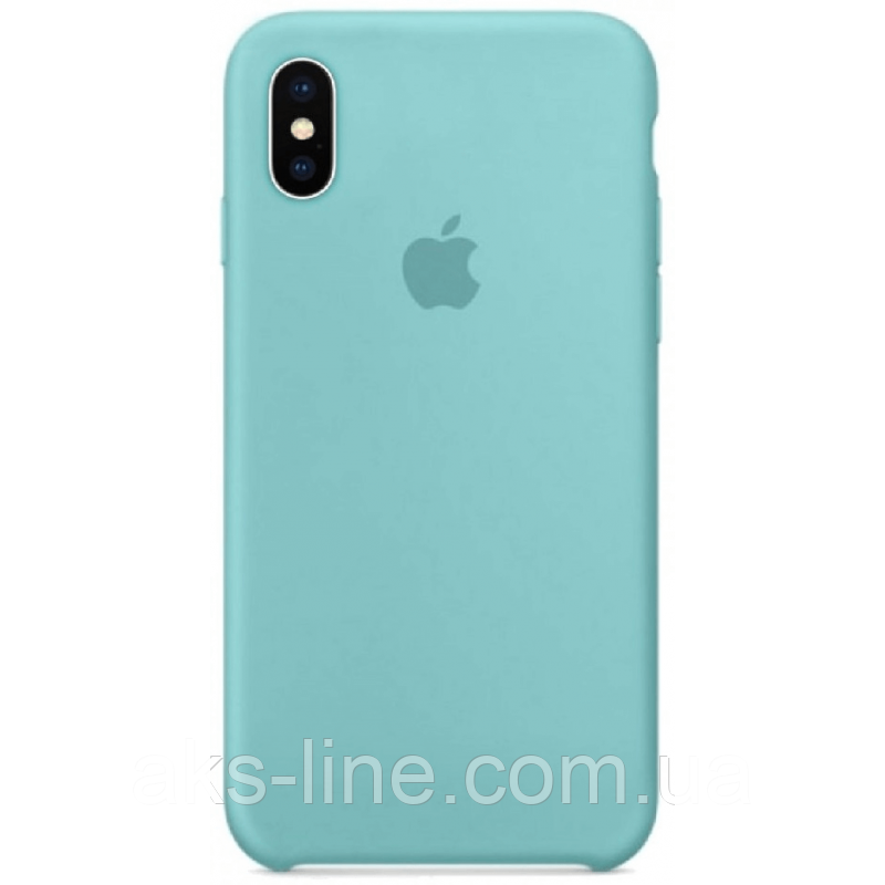 Чохол для iPhone XS Max Silicone Case бампер (Sea blue)