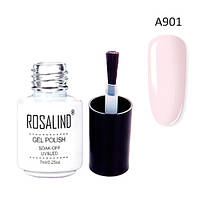 Гель-лак для нігтів манікюру 7мл Rosalind, шелак, А901 пастельно рожевий