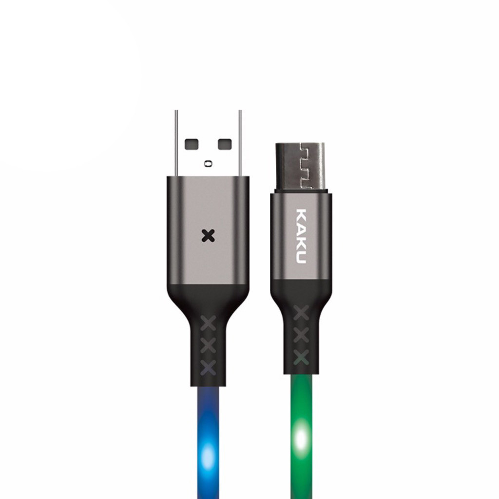 USB кабель з підсвічуванням Kaku KSC-114 USB - MicroUSB 1m - Gray