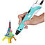 3D-ручка для дітей з LCD-дисплеєм 3D Pen 3 GEN з Еко Пластиком PLA і Трафаретами, фото 6