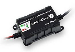 Зарядний пристрій для автомобільних АКБ everActive CBC-1 v2, 6V/12V, 1 A, LED, ультракомпакт, автомат