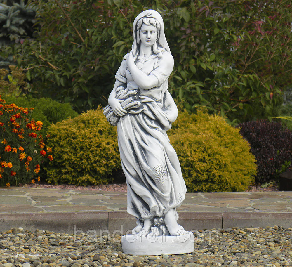 Садова скульптура Богиня зими 83x25x24 см Гранд Презент ССП12040 Сірий, фото 1