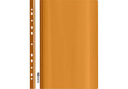 Папка-швидкозшивач з прозорим верхом Economix А4 з перфорацією, помаранчевий E31510-06