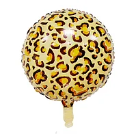 Фольгированный шарик КНР 18" (45 см) Круг Леопард