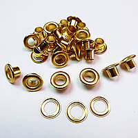 Люверсы для бумаги 4мм (№2)(1000шт) Золотистый Турция