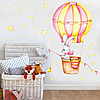 Декоративні наклейки для дитячого садка, у дитячу на стіни "зайчик у повітряній кулі" 65*80 см (лист 30*90 см), фото 2