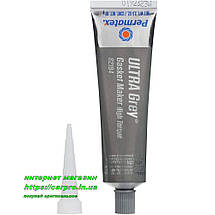 Високотемпературний сірий формувач прокладок Permatex Ultra Grey RTV Silicone Gasket Maker, фото 3
