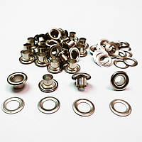 Люверс для взуття 4мм (№2)(1000шт) Сріблястий нікель, Туреччина