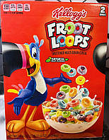 Сухий сніданок подвійна упаковка Kellogg's Froot Loops кольорові фруктові кільця