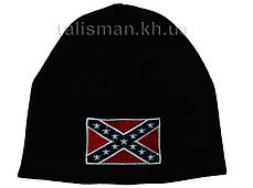 В'язана Шапка зимова з вишивкою Прапор КОНФЕДЕРАЦІЇ