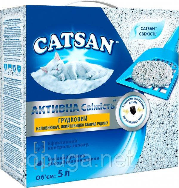 Catsan Active Fresh Наповнювач грудкується з активованим вугіллям, 5 л, фото 1