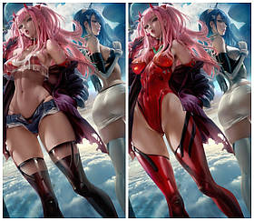 50 х 70 см 590 грн Зеро Ту Zero Two Подушка Дакимакура обнимашка со съёмной наволочкой аниме принт