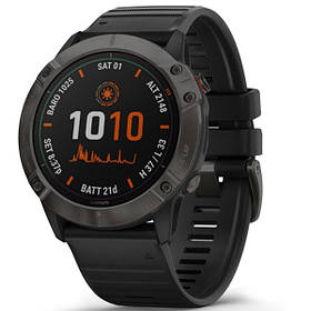 Смарт-часы Garmin Fenix 6X Pro Solar Titanium Carbon Gray DLC with Black Band (010-02157-21)