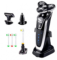 Бритва, тример, зубна щітка, стайлер набір Kemei KM 5181 4в1