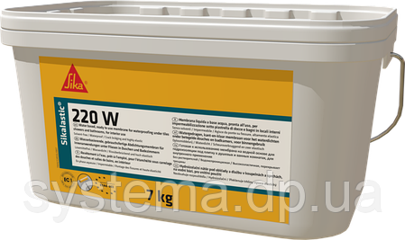 Sikalastic®-220 W - Гідроізоляція еластична для вологих приміщень, 7 кг, рідка мембрана, фото 1
