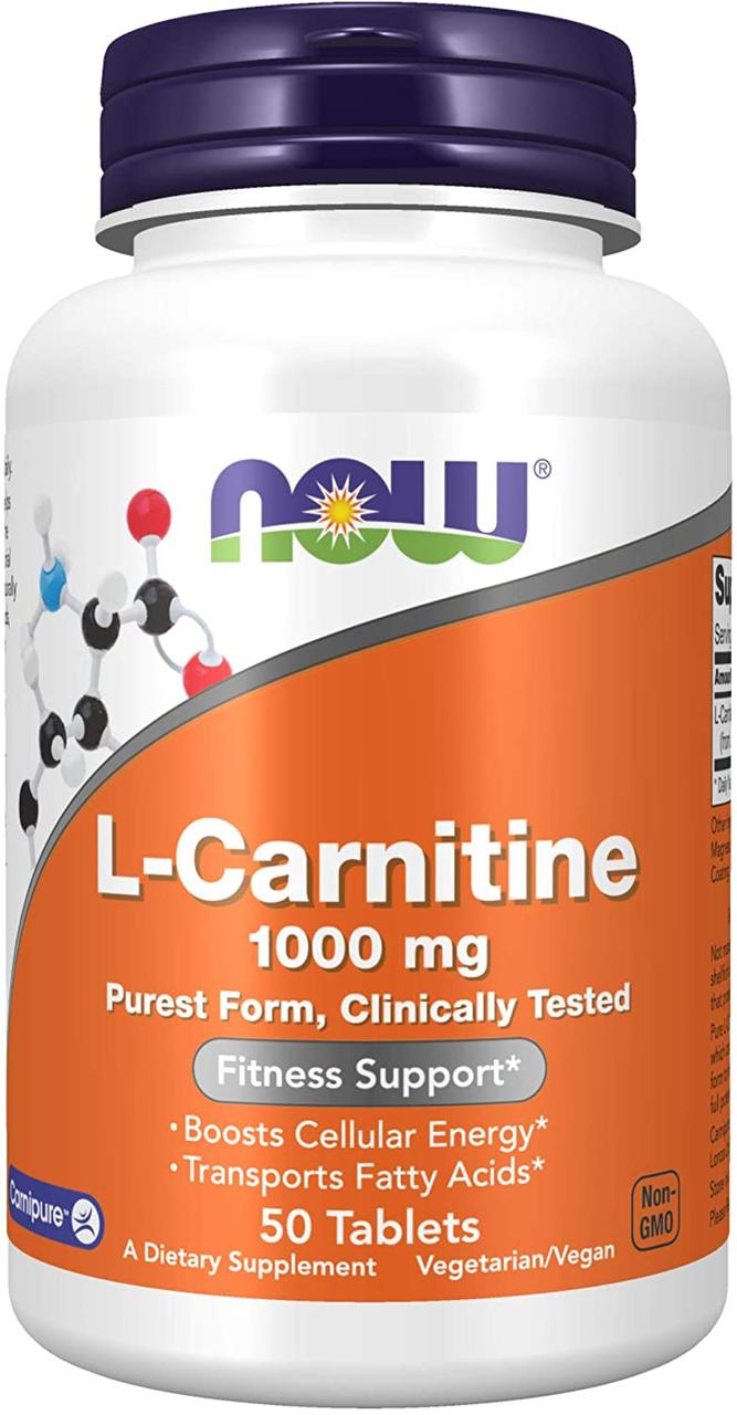 Now Foods L-Carnitine 1000 mg 50 таблеток