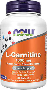Now Foods L-Carnitine 1000 mg 50 таблеток