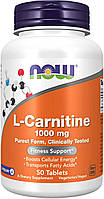 Now Foods L-Carnitine 1000 mg 50 таблеток